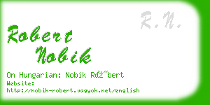 robert nobik business card
